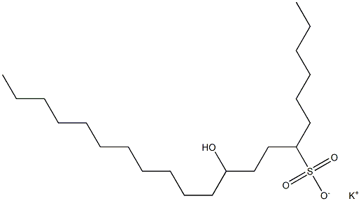 10-ヒドロキシヘニコサン-7-スルホン酸カリウム 化学構造式