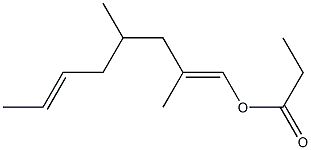 Propionic acid 2,4-dimethyl-1,6-octadienyl ester Structure