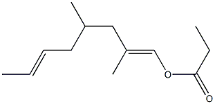 Propionic acid 2,4-dimethyl-1,6-octadienyl ester,,结构式