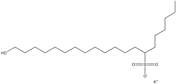 20-Hydroxyicosane-7-sulfonic acid potassium salt 结构式