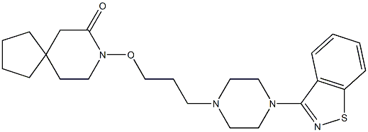 8-[3-[4-(1,2-Benzisothiazol-3-yl)-1-piperazinyl]propyloxy]-8-azaspiro[4.5]decan-7-one 结构式