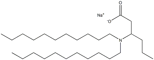 3-(ジウンデシルアミノ)ヘキサン酸ナトリウム 化学構造式