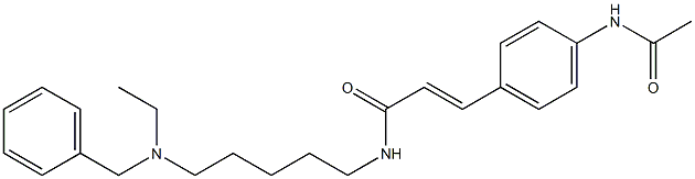 N-[5-(Ethylbenzylamino)pentyl]-3-(4-acetylaminophenyl)acrylamide Structure