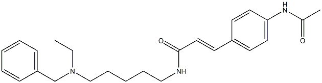 N-[5-(Ethylbenzylamino)pentyl]-3-(4-acetylaminophenyl)acrylamide 结构式