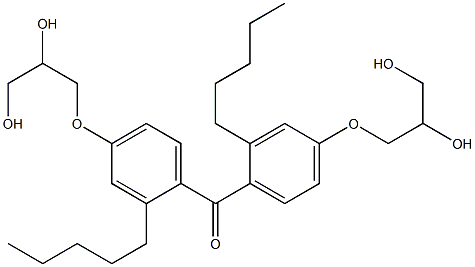 Pentyl[4-(2,3-dihydroxypropoxy)phenyl] ketone Struktur