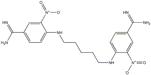 4,4'-[1,5-Pentanediylbis(imino)]bis[3-nitrobenzamidine] Structure