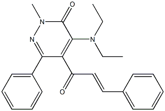 4-(Diethylamino)-5-[1-oxo-3-(phenyl)-2-propenyl]-2-methyl-6-phenylpyridazin-3(2H)-one,,结构式