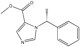 1-[(R)-1-フェニルエチル]-1H-イミダゾール-5-カルボン酸メチル 化学構造式