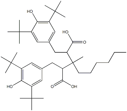 Bis[3-(3,5-di-tert-butyl-4-hydroxyphenyl)propionic acid]2,2-octanediyl ester Structure