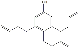 3,4,5-Tri(3-butenyl)phenol Struktur