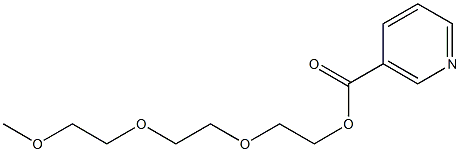 3-ピリジンカルボン酸2-[2-(2-メトキシエトキシ)エトキシ]エチル 化学構造式