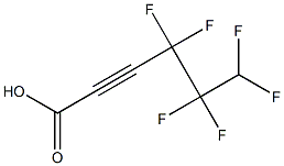 4,4,5,5,6,6-ヘキサフルオロ-2-ヘキシン酸 化学構造式