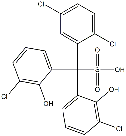 (2,5-Dichlorophenyl)bis(3-chloro-2-hydroxyphenyl)methanesulfonic acid Structure