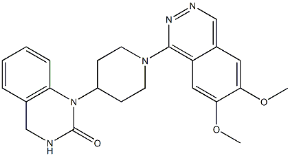 1-[4-[(1,2,3,4-Tetrahydro-2-oxoquinazolin)-1-yl]piperidino]-6,7-dimethoxyphthalazine Structure