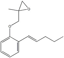 2-(1-ペンテニル)フェニル2-メチルグリシジルエーテル 化学構造式