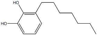 3-ヘプチルピロカテコール 化学構造式