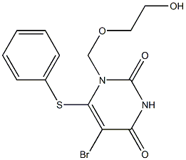 5-Bromo-1-[(2-hydroxyethoxy)methyl]-6-(phenylthio)pyrimidine-2,4(1H,3H)-dione Struktur