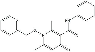 1-Benzyloxy-1,4-dihydro-2,6-dimethyl-N-phenyl-4-oxopyridine-3-carboxamide Struktur