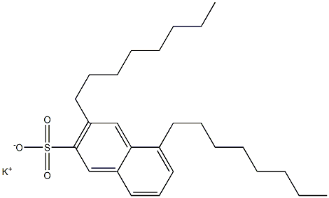 3,5-Dioctyl-2-naphthalenesulfonic acid potassium salt Structure