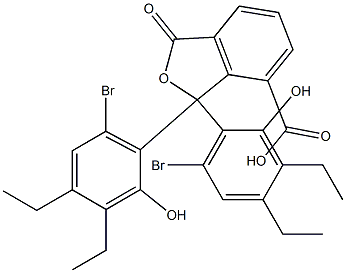 1,1-Bis(6-bromo-3,4-diethyl-2-hydroxyphenyl)-1,3-dihydro-3-oxoisobenzofuran-7-carboxylic acid 结构式