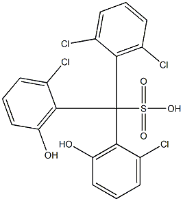 (2,6-Dichlorophenyl)bis(2-chloro-6-hydroxyphenyl)methanesulfonic acid Structure