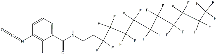 3-イソシアナト-2-メチル-N-[2-(ヘニコサフルオロデシル)-1-メチルエチル]ベンズアミド 化学構造式