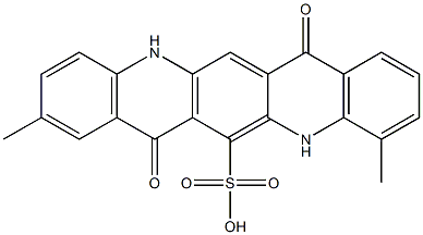 5,7,12,14-Tetrahydro-4,9-dimethyl-7,14-dioxoquino[2,3-b]acridine-6-sulfonic acid Structure