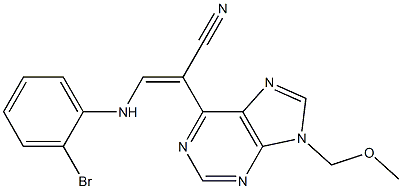 9-(Methoxymethyl)-6-[(E)-1-cyano-2-[(2-bromophenyl)amino]ethenyl]-9H-purine