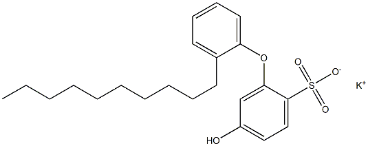 5-Hydroxy-2'-decyl[oxybisbenzene]-2-sulfonic acid potassium salt Structure