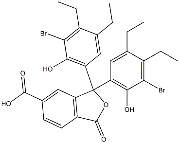 1,1-Bis(5-bromo-3,4-diethyl-6-hydroxyphenyl)-1,3-dihydro-3-oxoisobenzofuran-6-carboxylic acid,,结构式