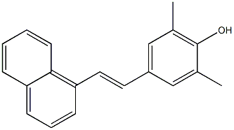 4-[(E)-2-(1-Naphthalenyl)ethenyl]-2,6-dimethylphenol Struktur
