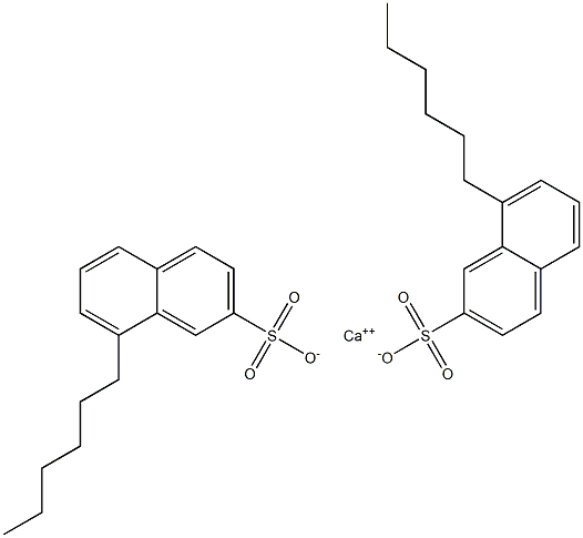 Bis(8-hexyl-2-naphthalenesulfonic acid)calcium salt,,结构式