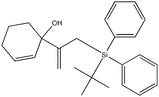 1-[1-[[ジフェニル(tert-ブチル)シリル]メチル]ビニル]-2-シクロヘキセン-1-オール 化学構造式