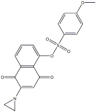 2-(1-アジリジニル)-5-(4-メトキシフェニルスルホニルオキシ)-1,4-ナフトキノン 化学構造式