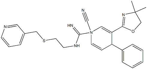 N1-[2-[(3-Pyridylmethyl)thio]ethyl]-N2-cyano-4-phenyl-3-(4,4-dimethyl-2-oxazolin-2-yl)-1,4-dihydropyridine-1-carboxamidine