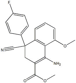 1-Amino-4-cyano-3,4-dihydro-8-methoxy-4-(4-fluorophenyl)naphthalene-2-carboxylic acid methyl ester