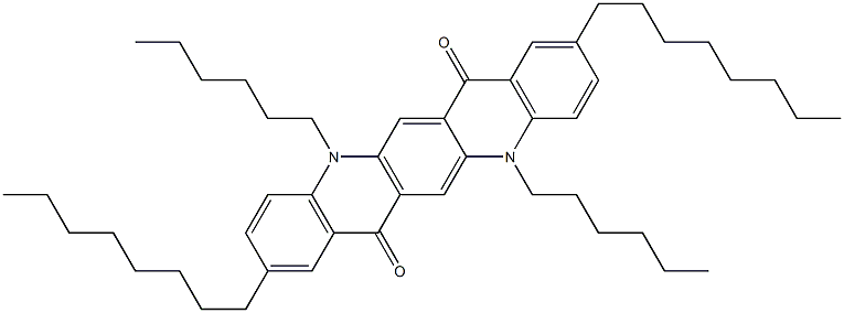2,9-Dioctyl-5,12-dihexyl-5,12-dihydroquino[2,3-b]acridine-7,14-dione Structure