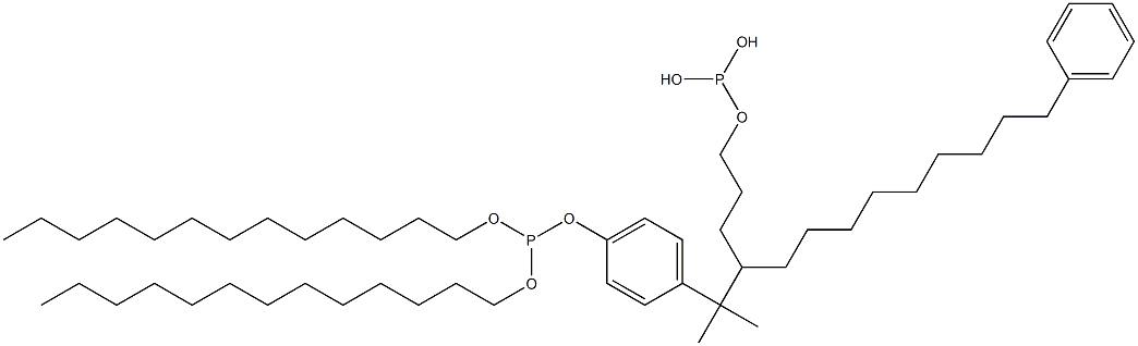 Phosphorous acid 4-[1-[p-[bis(tridecyloxy)phosphinooxy]phenyl]-1-methylethyl]phenyltridecyl ester Struktur