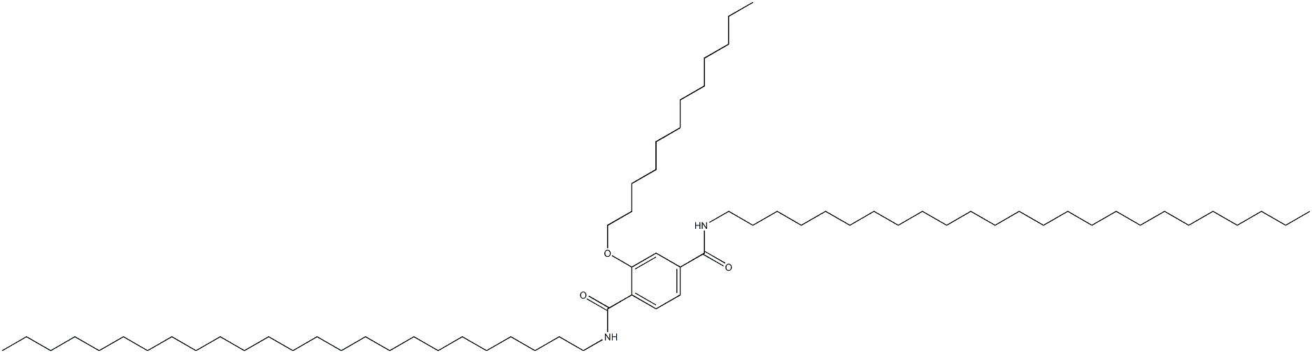 2-(ドデシルオキシ)-N,N'-ジペンタコシルテレフタルアミド 化学構造式
