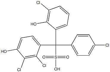  (4-Chlorophenyl)(3-chloro-2-hydroxyphenyl)(2,3-dichloro-4-hydroxyphenyl)methanesulfonic acid