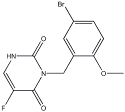 3-(5-Bromo-2-methoxybenzyl)-5-fluorouracil 结构式