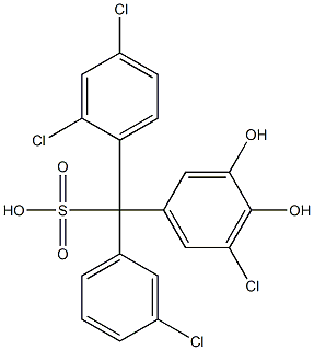 (3-Chlorophenyl)(2,4-dichlorophenyl)(5-chloro-3,4-dihydroxyphenyl)methanesulfonic acid