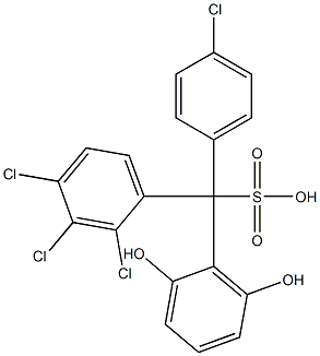 (4-Chlorophenyl)(2,3,4-trichlorophenyl)(2,6-dihydroxyphenyl)methanesulfonic acid