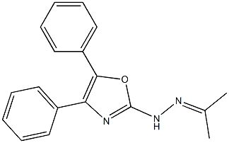 Acetone (4,5-diphenyloxazol-2-yl)hydrazone,,结构式