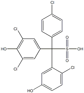 (4-Chlorophenyl)(2-chloro-5-hydroxyphenyl)(3,5-dichloro-4-hydroxyphenyl)methanesulfonic acid