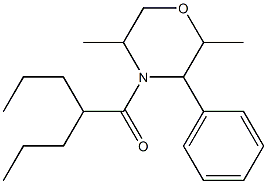 2,5-Dimethyl-3-phenyl-4-(2-propylvaleryl)morpholine,,结构式