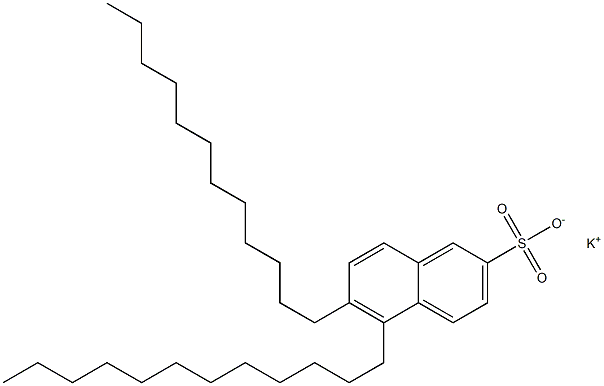 5,6-Didodecyl-2-naphthalenesulfonic acid potassium salt,,结构式