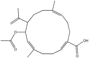  7-Acetoxy-5,11-dimethyl-8-(1-methylethenyl)-1,5,11-cyclotetradecatriene-1-carboxylic acid