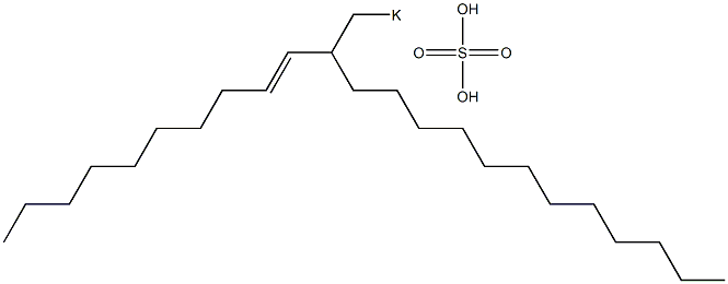 Sulfuric acid 2-(1-decenyl)tetradecyl=potassium ester salt Structure