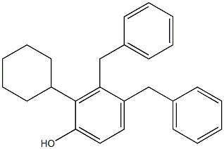 3,4-Dibenzyl-2-cyclohexylphenol,,结构式